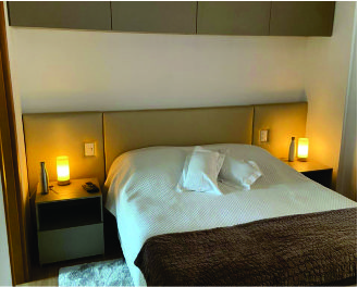 Cabeceira Estofada com led